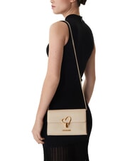 LOVE MOSCHINO HEART TURNLOCK Borsa piccola a spalla avorio - Borse Donna - 5