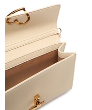 LOVE MOSCHINO HEART TURNLOCK Borsa piccola a spalla avorio - Borse Donna - 6