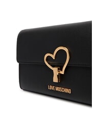LOVE MOSCHINO HEART TURNLOCK Borsa piccola a spalla Nero - Borse Donna - 3
