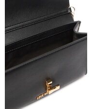 LOVE MOSCHINO HEART TURNLOCK Borsa piccola a spalla Nero - Borse Donna - 5