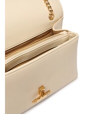 LOVE MOSCHINO HEART TURNLOCK Borsa a spalla convertible avorio - Borse Donna - 6