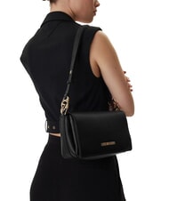 LOVE MOSCHINO JEWEL Borsa a spalla con patta Nero - Borse Donna - 5