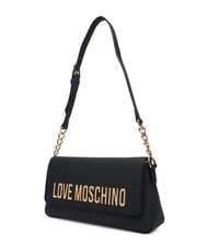 LOVE MOSCHINO BOLD LOVE Borsa a spalla inserto catena Nero - Borse Donna - 2