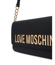 LOVE MOSCHINO BOLD LOVE Borsa a spalla inserto catena Nero - Borse Donna - 3