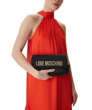 LOVE MOSCHINO BOLD LOVE Borsa a spalla inserto catena Nero - Borse Donna - 5