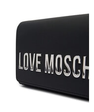 LOVE MOSCHINO SMART DAILY Pochette con tracolla catena nero lacca - Borse Donna - 3
