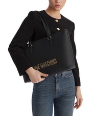 LOVE MOSCHINO BOLD LOVE Borsa shopping a spalla Nero - Borse Donna - 5