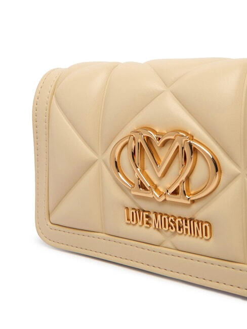 EMBOSSED Pochette mini tracolla metallo burro - Portafogli Donna