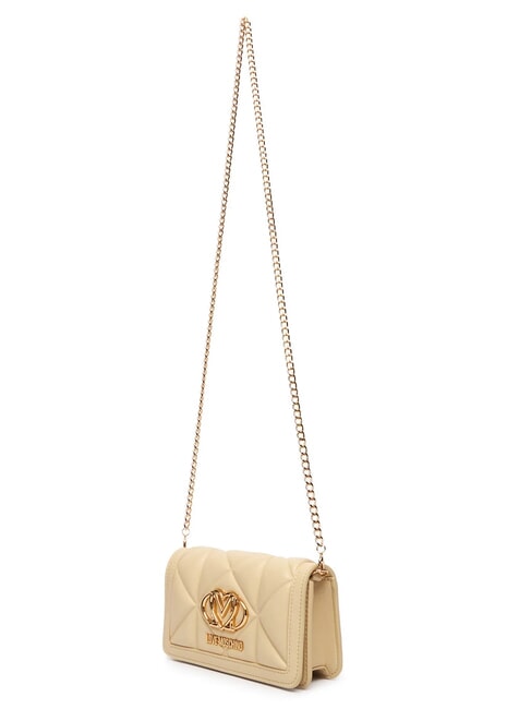 EMBOSSED Pochette mini tracolla metallo burro - Portafogli Donna