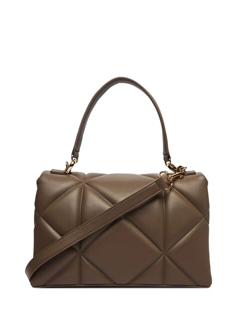 EMBOSSED Borsa cartelletta con tracolla fango - Borse Donna