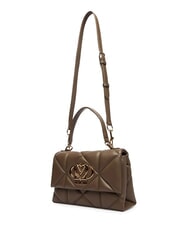 LOVE MOSCHINO EMBOSSED Borsa cartelletta con tracolla fango - Borse Donna - 3