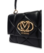LOVE MOSCHINO EMBOSSED Borsa cartelletta con tracolla Nero - Borse Donna - 4