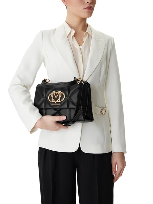 EMBOSSED Borsa cartelletta con tracolla Nero - Borse Donna