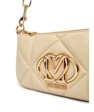 LOVE MOSCHINO EMBOSSED Borsa piccola a spalla burro - Borse Donna - 3