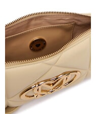 LOVE MOSCHINO EMBOSSED Borsa piccola a spalla burro - Borse Donna - 6