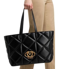 LOVE MOSCHINO EMBOSSED Borsa shopping a spalla Nero - Borse Donna - 5