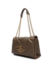 LOVE MOSCHINO EMBOSSED Borsa a spalla convertible fango - Borse Donna - 2