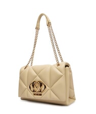LOVE MOSCHINO EMBOSSED Borsa a spalla convertible burro - Borse Donna - 2
