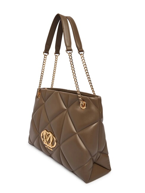 EMBOSSED Borsa a spalla manici catena fango - Borse Donna