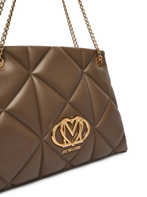 EMBOSSED Borsa a spalla manici catena fango - Borse Donna