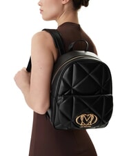 LOVE MOSCHINO EMBOSSED Zaino con tasca Nero - Borse Donna - 5