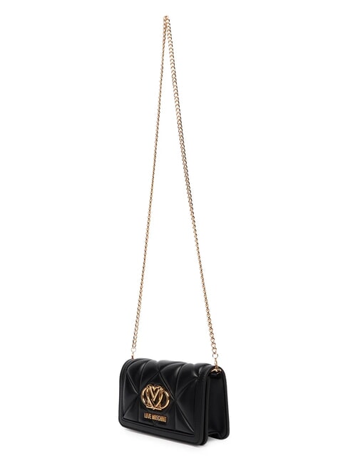 EMBOSSED Pochette mini tracolla metallo Nero - Portafogli Donna