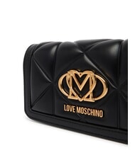 LOVE MOSCHINO EMBOSSED Pochette mini tracolla metallo Nero - Portafogli Donna - 4
