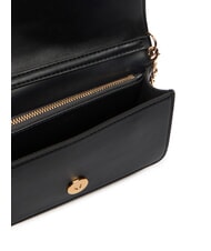 LOVE MOSCHINO EMBOSSED Pochette mini tracolla metallo Nero - Portafogli Donna - 5