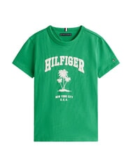 TOMMY HILFIGER TH KIDS T-shirt a maniche corte in cotone radiant green - T-shirt Bambino - 4