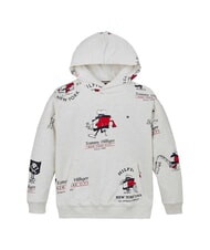 TOMMY HILFIGER TH KIDS Felpa con cappuccio snow white heather - Felpe Bambini - 4