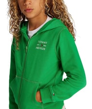 TOMMY HILFIGER TH KIDS Felpa da bambino full zip radiant green - Felpe Bambini - 3