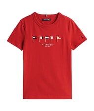 TOMMY HILFIGER TH KIDS T-shirt a maniche corte in cotone primary red - T-shirt Bambino - 3
