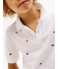 TOMMY HILFIGER TH KIDS Polo manica corta bimbo con ricami white - T-shirt Bambino - 3
