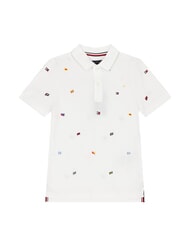 TOMMY HILFIGER TH KIDS Polo manica corta bimbo con ricami white - T-shirt Bambino - 4