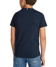 TOMMY HILFIGER TH KIDS T-shirt a maniche corte ricamo logo dark night navy - T-shirt Bambino - 2