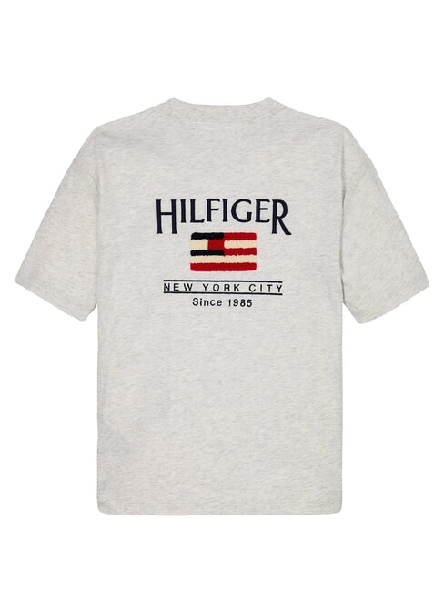 TH KIDS T-shirt a maniche corte con bandiera snow white heather - T-shirt Bambino