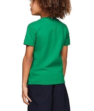 TOMMY HILFIGER TH KIDS T-shirt maniche corte stemma logo olympic green - T-shirt Bambino - 2