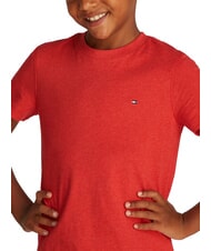 TOMMY HILFIGER TH KIDS T-shirt manica corta regular fit apple red heather - T-shirt Bambino - 3