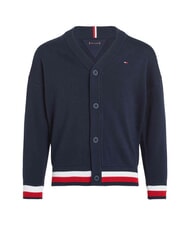 TOMMY HILFIGER TH KIDS Cardigan in cotone con bottoni dark night navy - Maglioni Bambini - 2