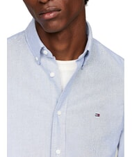 TOMMY HILFIGER TH  Camicia in cotone manica lunga royal blue - Camicie Uomo - 3
