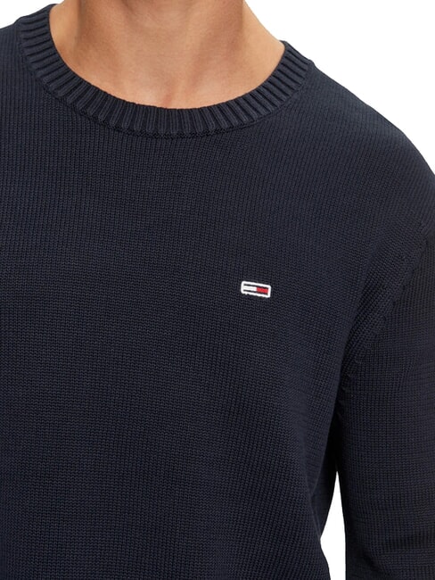 TH JEANS  Girocollo in cotone dark night navy - Maglie Uomo