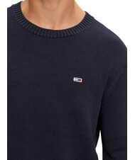 TOMMY HILFIGER TH JEANS  Girocollo in cotone dark night navy - Maglie Uomo - 3