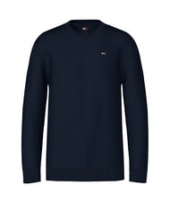 TOMMY HILFIGER TH JEANS  Girocollo in cotone dark night navy - Maglie Uomo - 4