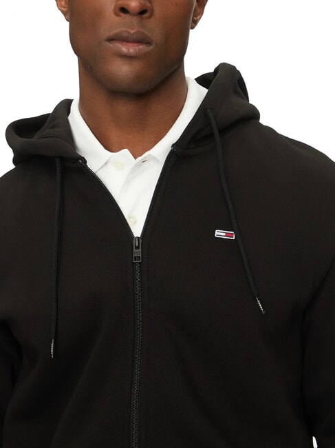 TH JEANS Felpa con zip black - Felpe Uomo