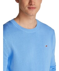 TOMMY HILFIGER TH JEANS  Girocollo in cotone sugarplum blue - Maglie Uomo - 3