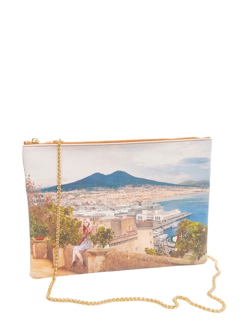 YESBAG Clutch grande con tracolla in metallo lemon tree - Borse Donna