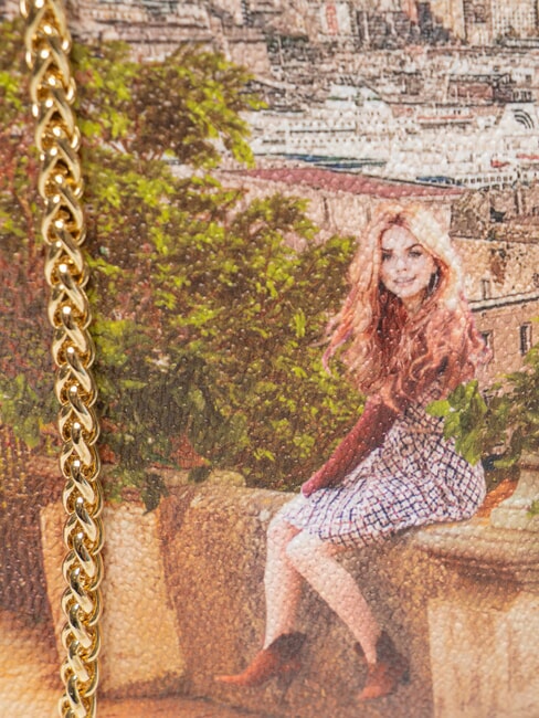 YESBAG Clutch grande con tracolla in metallo lemon tree - Borse Donna