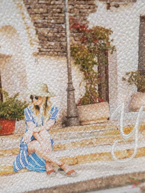 YESBAG Pochette con tracolla metallica puglia summer - Borse Donna