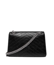 PINKO LOVE ONE LIGHT Borsa mini in pelle trapuntata nero limousine - matt silver - Borse Donna - 2