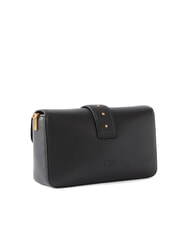 PINKO LOVE ONE Borsa a tracolla in pelle nero-antique gold - Borse Donna - 2